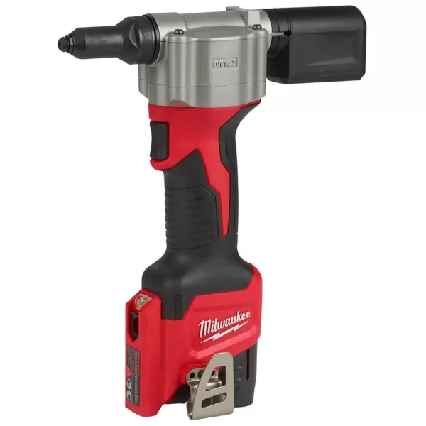 Milwaukee M12 12-Volt Lithium-Ion Cordless Rivet Tool Kit with (2) 1.5Ah Batteries and Charger