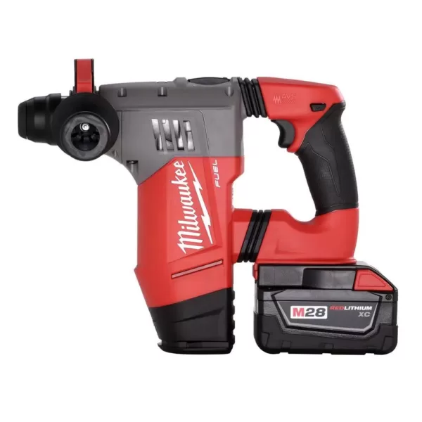 Milwaukee M28 FUEL 28-Volt Lithium-Ion Brushless Cordless 1-1/8 in. SDS Plus Rotary Hammer Kit w/(2) 3.0Ah Batteries