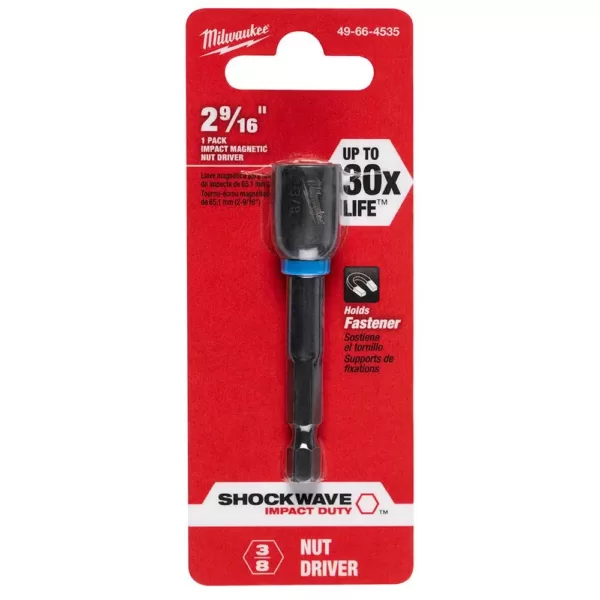 Milwaukee Shockwave 3/8 in. x 2-9/16 in. Magnetic Nut Driver