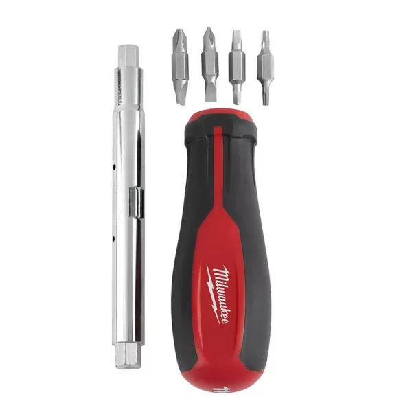 Milwaukee 11-in-1 Multi-Tip Screwdriver with Square Drive Bits (2-Pack)