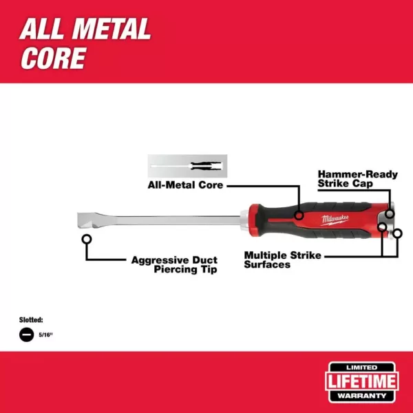 Milwaukee 5/16 in. Slotted 6 in. Demolition Screwdriver