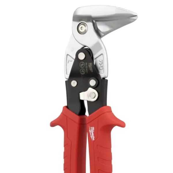 Milwaukee 9 in. Left-Cut and Right Cut Right Angle Aviation Snips (2-Piece)