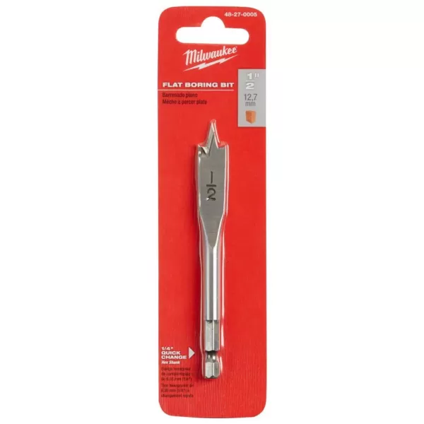 Milwaukee 1/2 in. x 4.5 in. Flat Boring Bit