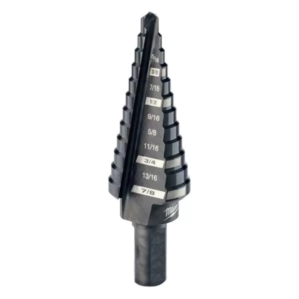 Milwaukee 3/16 in. - 7/8 in. x 1/16 in. #4 Step Black Oxide Drill Bit