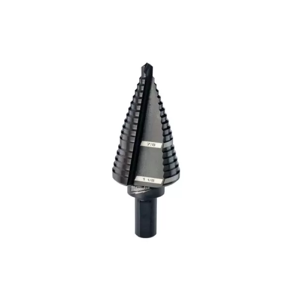 Milwaukee 7/8 in. and 1-1/8 in. #9 Step Black Oxide Drill Bit