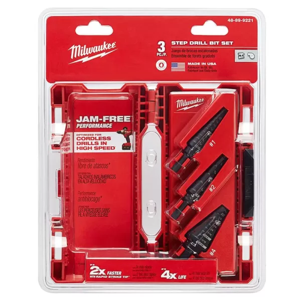 Milwaukee Black Oxide Step Drill Bit Set (3-Piece)