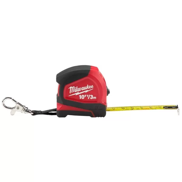 Milwaukee 10 ft. Keychain Tape Measure with LED Light