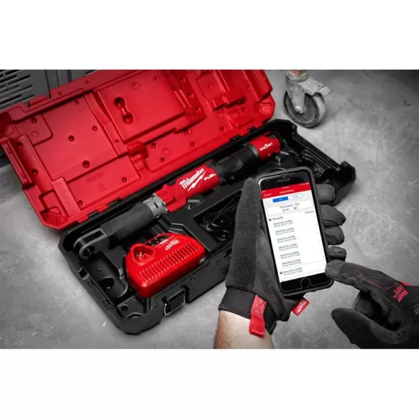 Milwaukee M12 FUEL ONE-KEY 12-Volt Lithium-Ion Brushless Cordless 3/8 in. Digital Torque Wrench Kit with Two 2.0 Ah Batteries