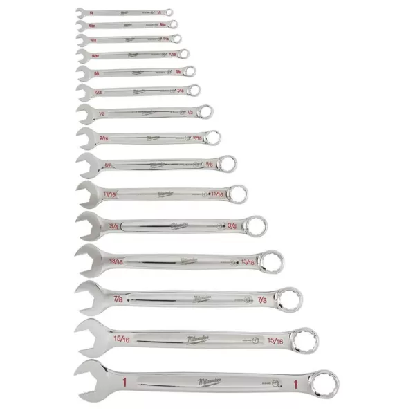 Milwaukee Combination SAE Wrench Mechanics Tool Set & Hook and Pick Set (19-Piece)