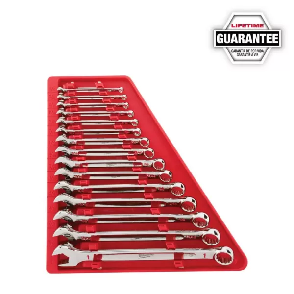 Milwaukee Combination SAE Wrench Mechanics Tool Set (15-Piece)