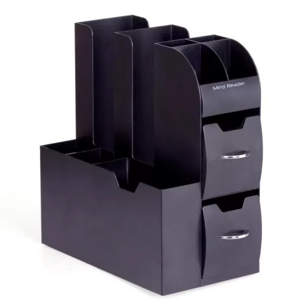 Mind Reader All in One Black K-Cup Storage Organizer and Napkin Holder