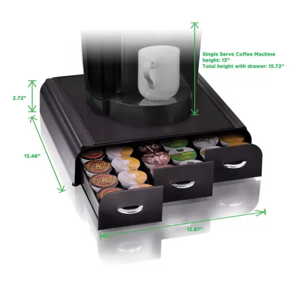 Mind Reader Anchor 36-Capacity Black K-Cup Storage Drawer