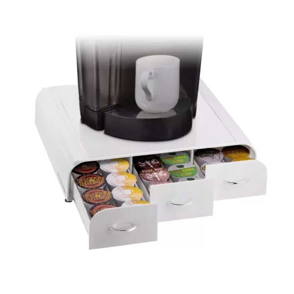 Mind Reader Anchor 36-Capacity White K-Cup Storage Drawer