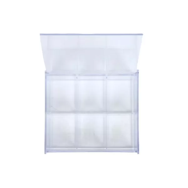 Mind Reader Acrylic Clear with Lid 6-Compartment Pantry Organizer For Kitchen Tea Bag Storage and Organizer Holder