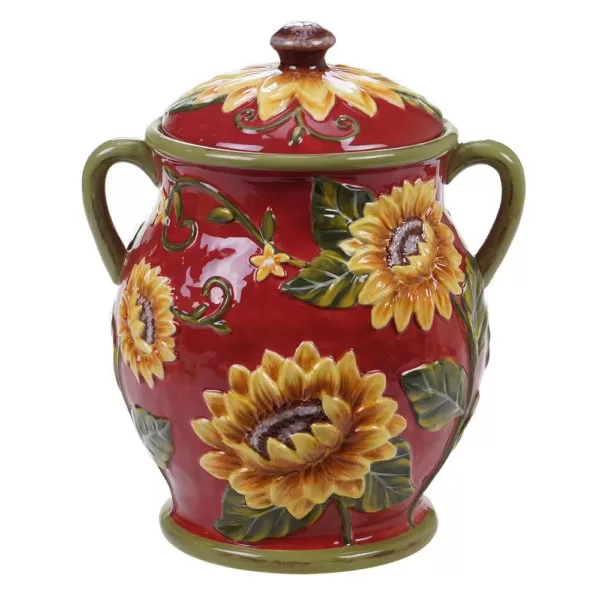 Certified International Sunset Sunflower Ceramic Biscuit Jar