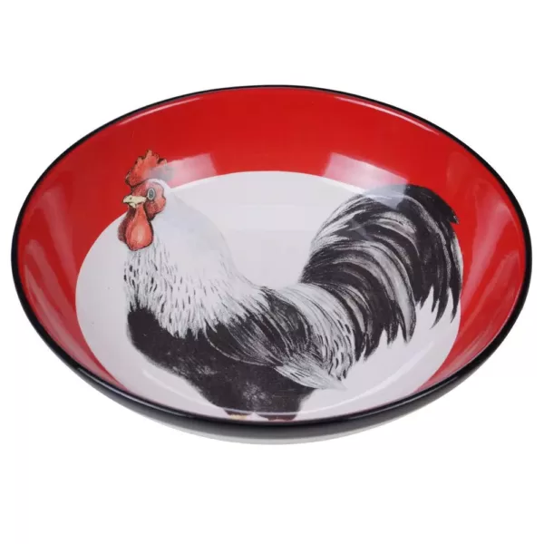 Certified International Homestead Rooster Multi-Colored 13 in. Serving/Pasta Bowl