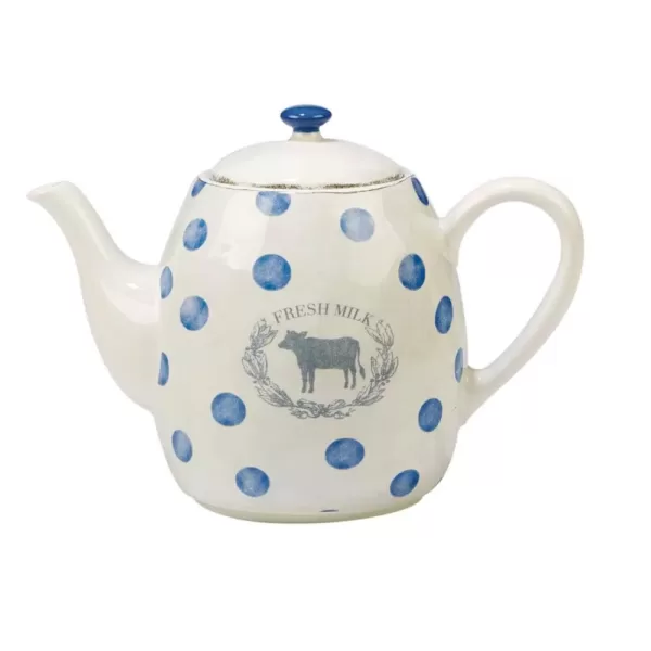 Certified International Urban Farmhouse 5-Cup Multi-Colored Teapot