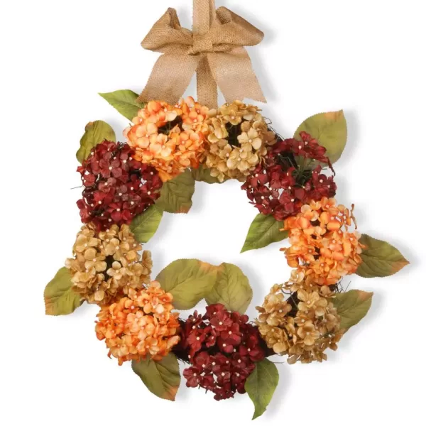 National Tree Company 24 in. Mixed Hydrangea Wreath