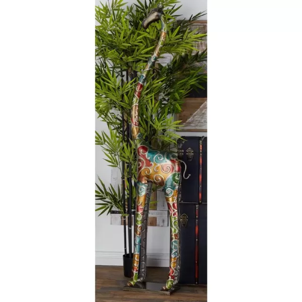 LITTON LANE Stylized Giraffe Metal Sculpture