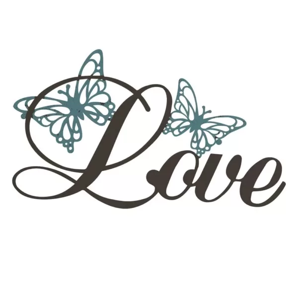 Lavish Home "Love" Metal Cutout Sign