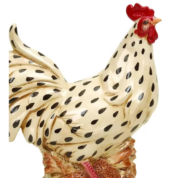 LITTON LANE 14 in. Colorful Rooster Decorative Figurine