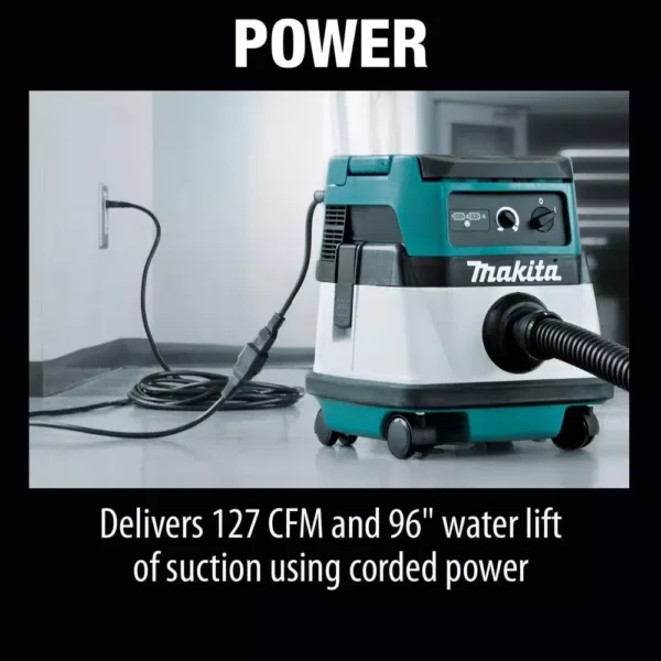 Makita 18-Volt X2 LXT Lithium-Ion (36-Volt) Cordless/Corded 2.1 Gal. Dry Vacuum (Tool Only)