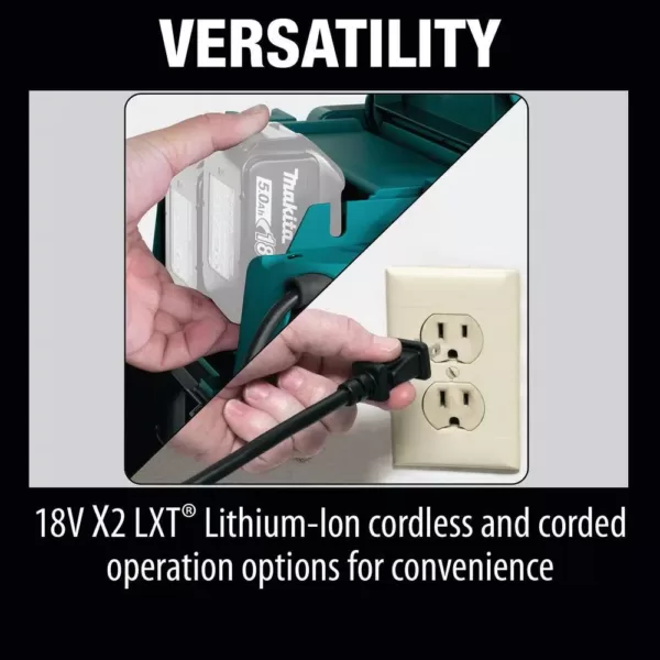 Makita 18-Volt X2 LXT Lithium-Ion (36-Volt) Cordless/Corded 2.1 Gal. Dry Vacuum (Tool Only)