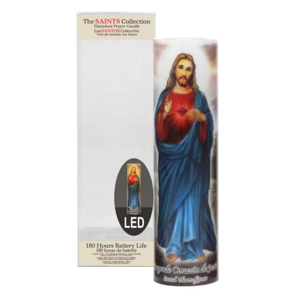 Stonebriar Collection 8 in. Jesus LED Prayer Candle