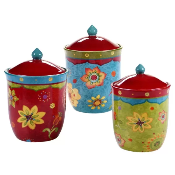 Certified International 3-Piece Tunisian Sunset Canister Set