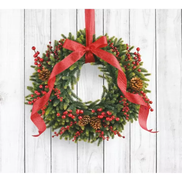 My Door Decor 7 ft. x 8 ft. Christmas Wreath-Christmas Garage Door Decor Mural for Split Car Garage