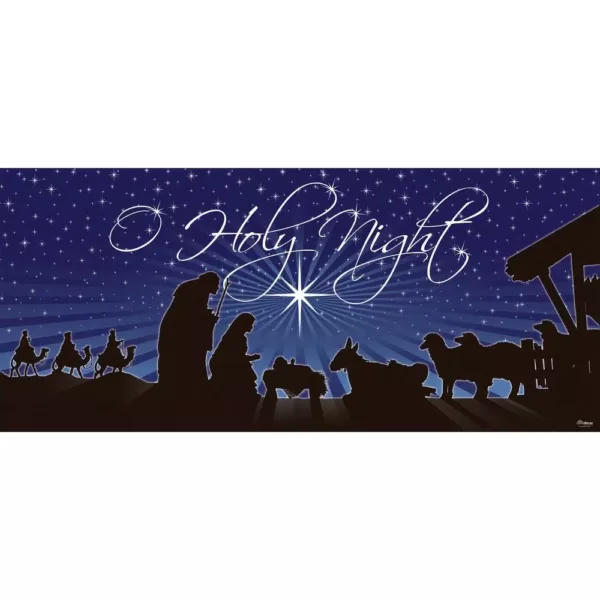 My Door Decor 7 ft. x 16 ft. Nativity O'Holy Night Christmas Garage Door Decor Mural for Double Car Garage