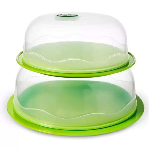 Ozeri INSTAVAC Ready-Serve Domed Food Storage Container, BPA-Free 4-Piece Nesting Set with Vacuum Seal