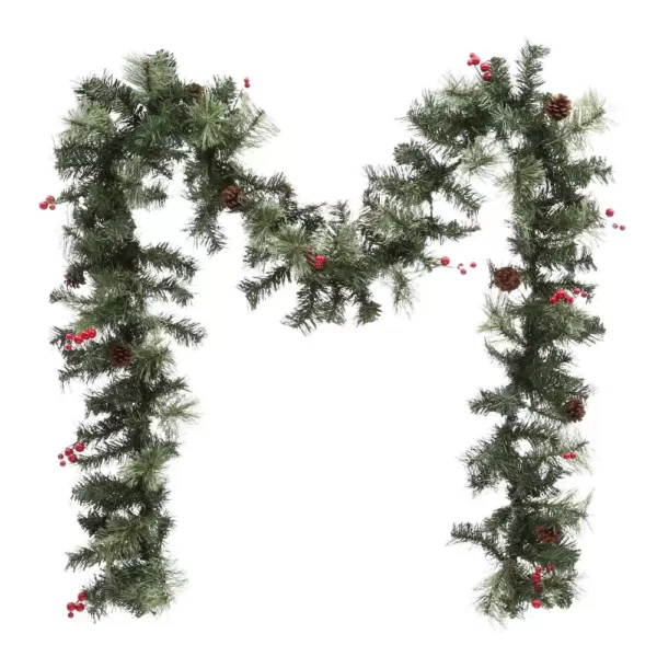 National Tree Company 9 ft. Unlit Cashmere Artificial Garland with Pinecones and Red Berries