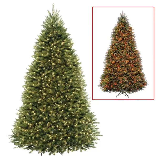 National Tree Company 9 ft. Dunhill Fir Artificial Christmas Tree with Dual Color LED Lights