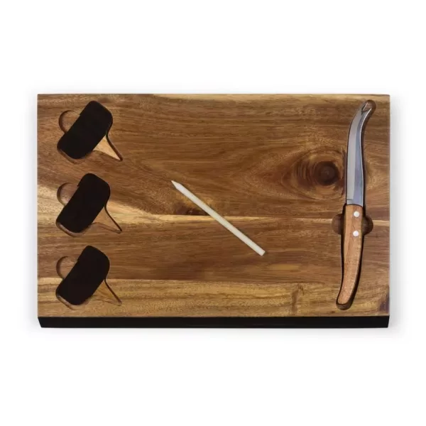 TOSCANA Delio Acacia Wood Cheese Board with Tools