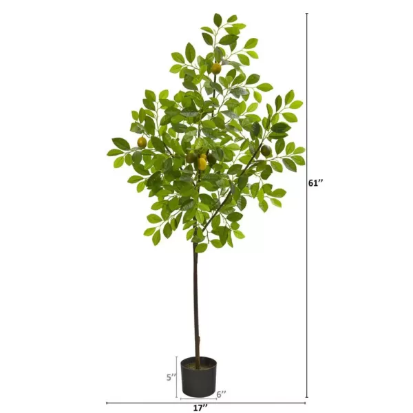 Nearly Natural 61 in. Lemon Artificial Tree