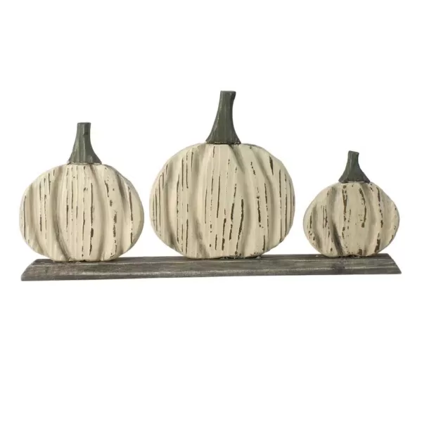 Northlight 8 in. Three Little Pumpkins Fall Harvest Decoration Decor