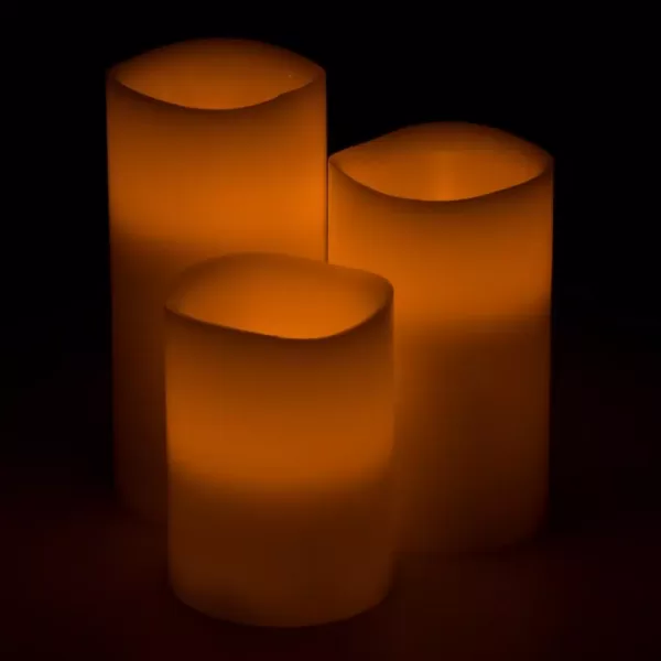 Lavish Home 3-Piece LED Flameless Votive Candle Set with Remote