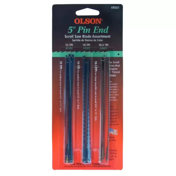 Olson Saw #3/0 x 5 in. L 61-TPI Plain End High Carbon Steel Jewelers Saw Blade (144-Pack)