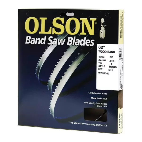 Olson Saw One 62 in. L x 3/8 in. 4 TPI High Carbon Steel Band Saw Blade