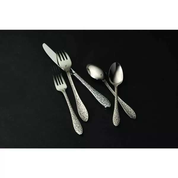 Oneida Ivy Flourish 18/10 Stainless Steel Teaspoons, European Size (Set of 12)