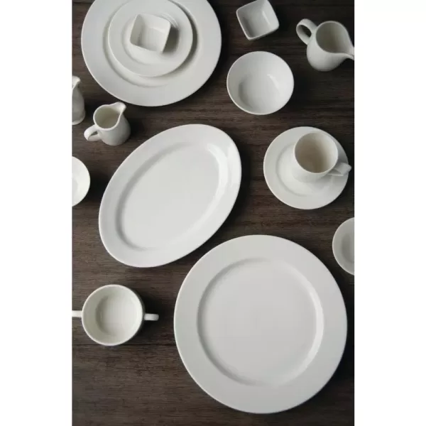 Oneida Verge 6.75 oz. White Porcelain Creamers (Set of 48)