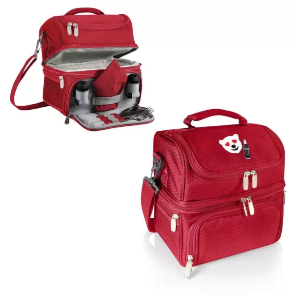 ONIVA 3 Qt. 8-Can Coca-Cola Pranzo Lunch Tote Cooler in Red-Emoji Design