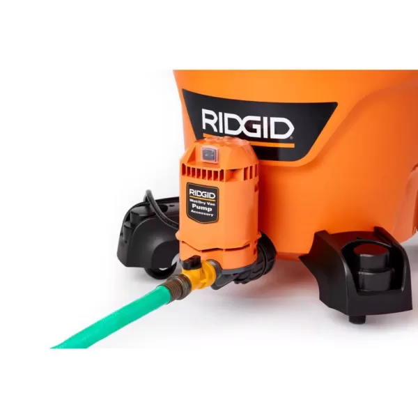 RIDGID 12 Gal. 5.0-Peak HP NXT Wet/Dry Shop Vacuum with Filter, Hose, Accessories, Pump Accessory and Wet Application Filter