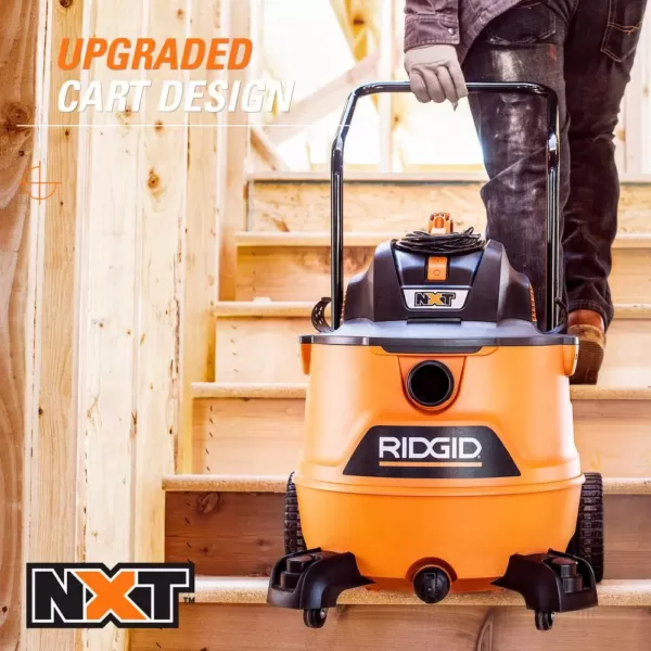 RIDGID 16 Gal. 6.5-Peak HP NXT Wet/Dry Shop Vacuum with Cart, Filter, Hose and Accessories