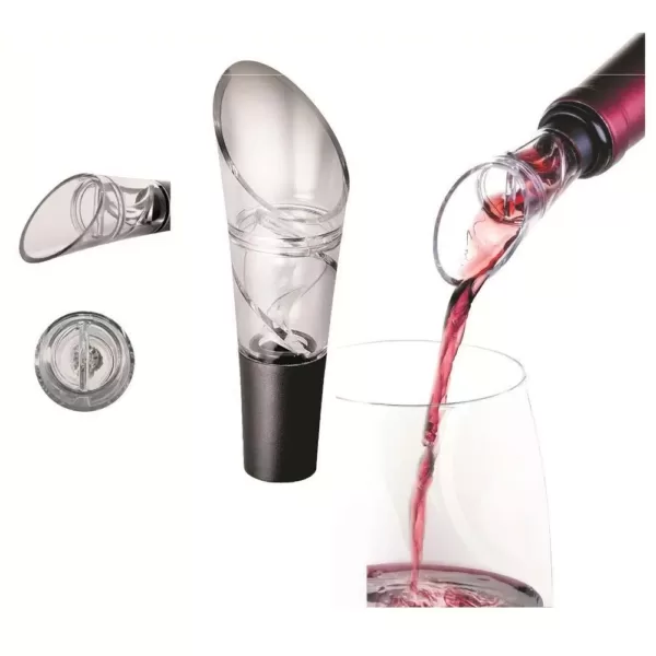 Ozeri Prestige Electric Wine Bottle Opener with Aerating Pourer, Foil Cutter and Elegant Recharging Stand