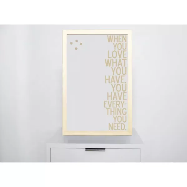 Petal Lane When You Love Have, Gold Frame, Magnetic Memo Board