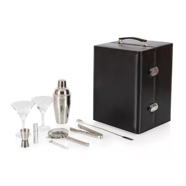 Picnic Time Black Case and  Interior Manhattan Cocktail Set