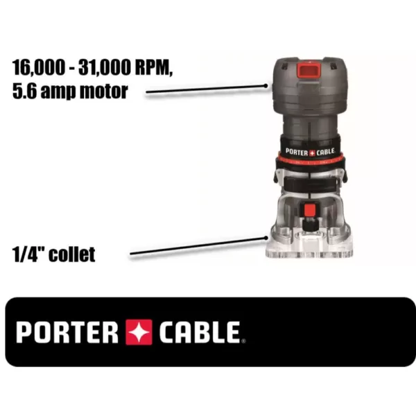 Porter-Cable 5.6 Amp Variable Speed 1/4 in. Laminate Trimmer