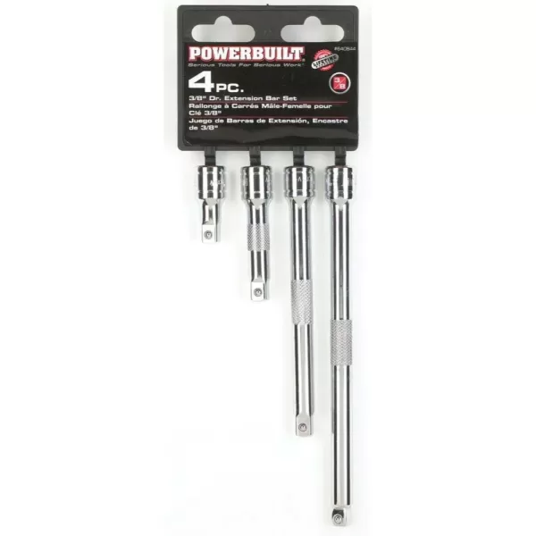 Powerbuilt 3/8 in. Drive Extension Bar Set (4-Piece)